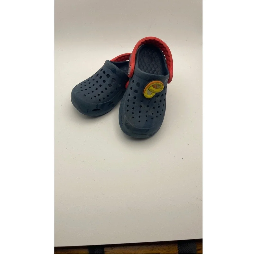 Joybees Youth Kids Size 8/9 Clogs Water Shoes Sandals Royal‎ Blue & Red